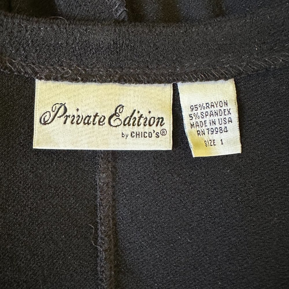 Private Edition Chico's Black Cardigan - Picture 3 of 4